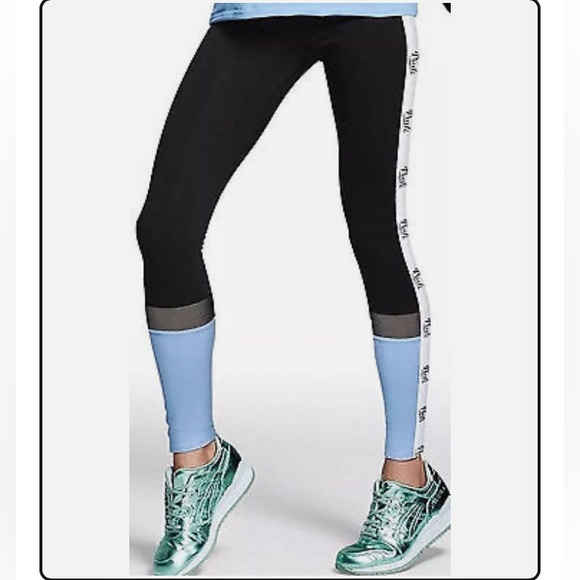 PINK Victoria's Secret Pants - Victoria’s Secret Pink “Ultimate” Leggings side trim strip logos color block L